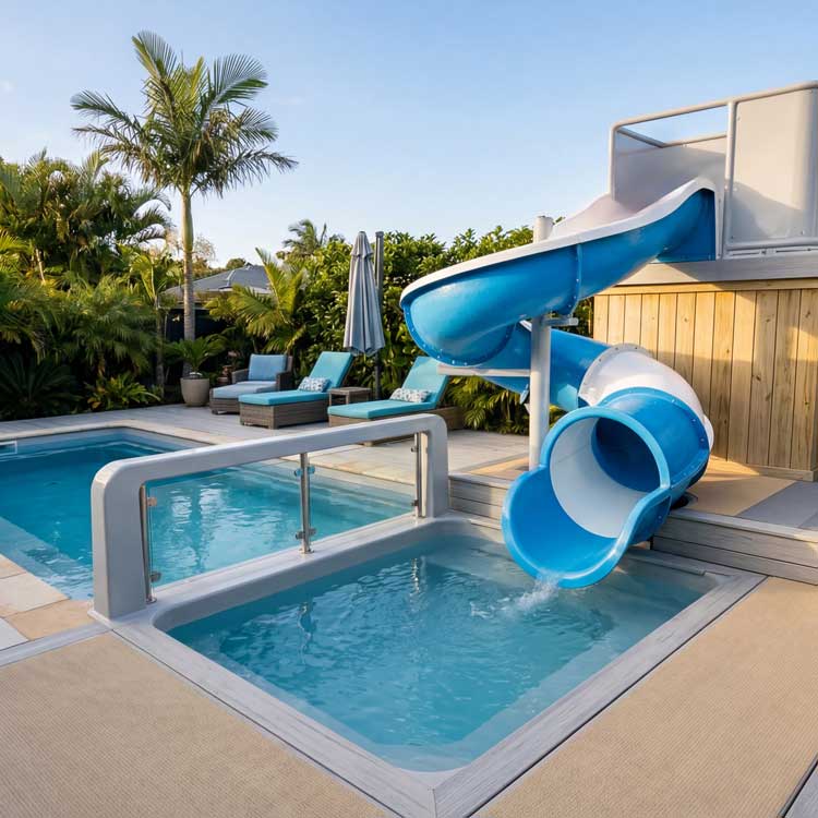 Toboggans de piscine