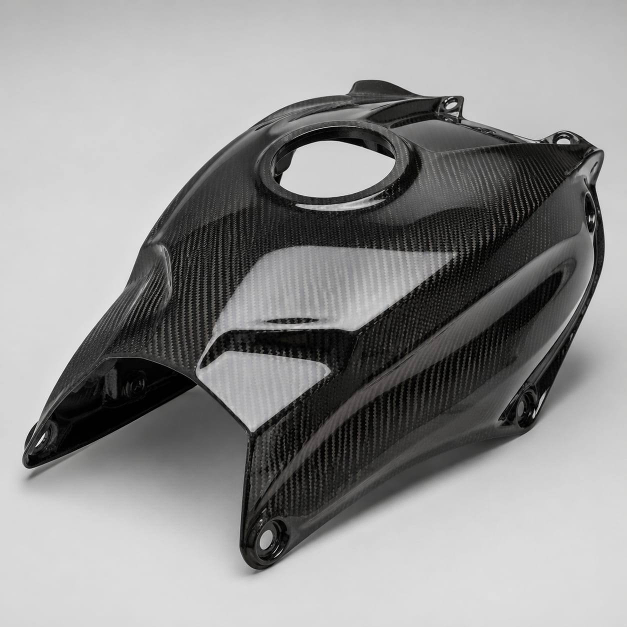 Cache-réservoir de moto en fibre de carbone
