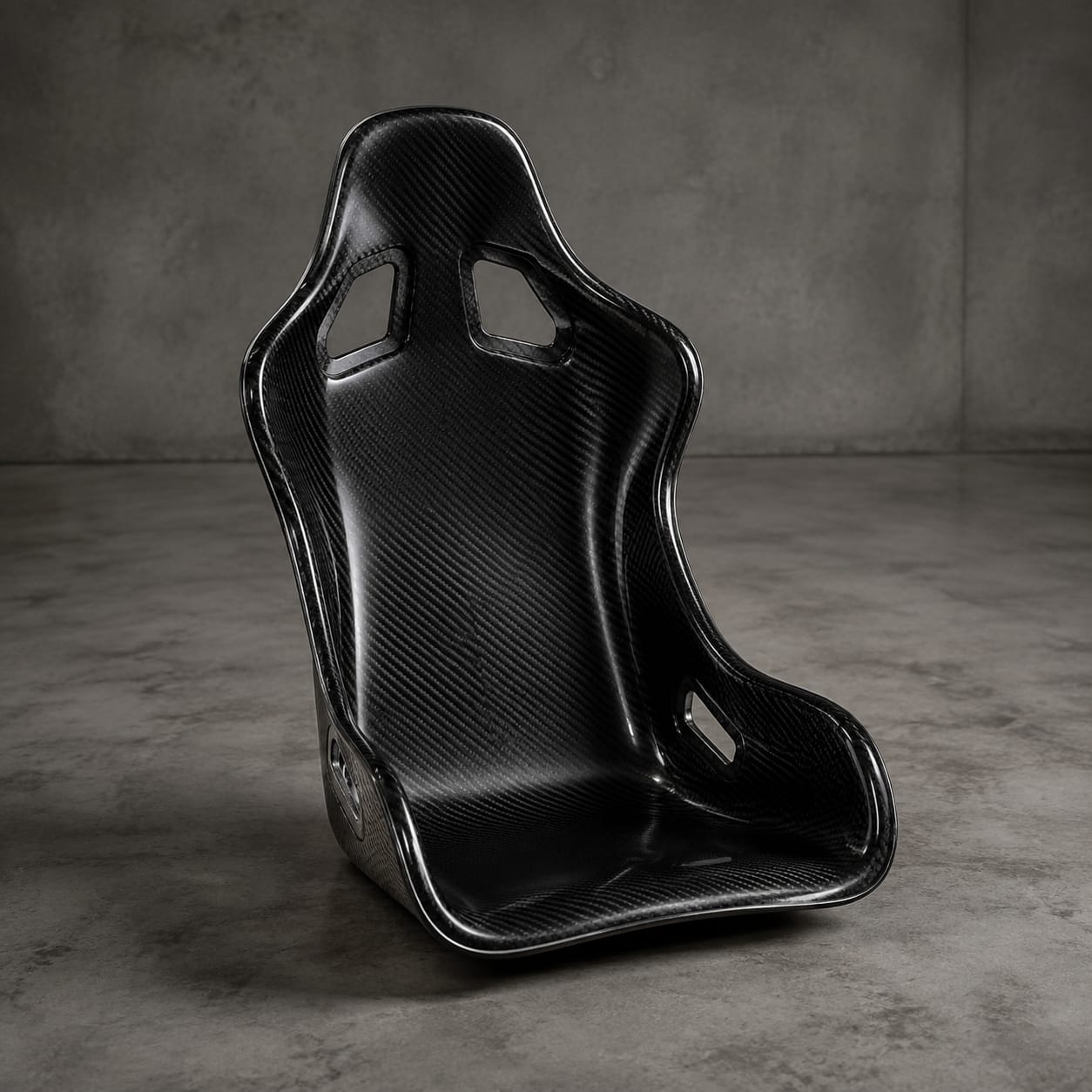 Coque de siège sport en fibre de carbone