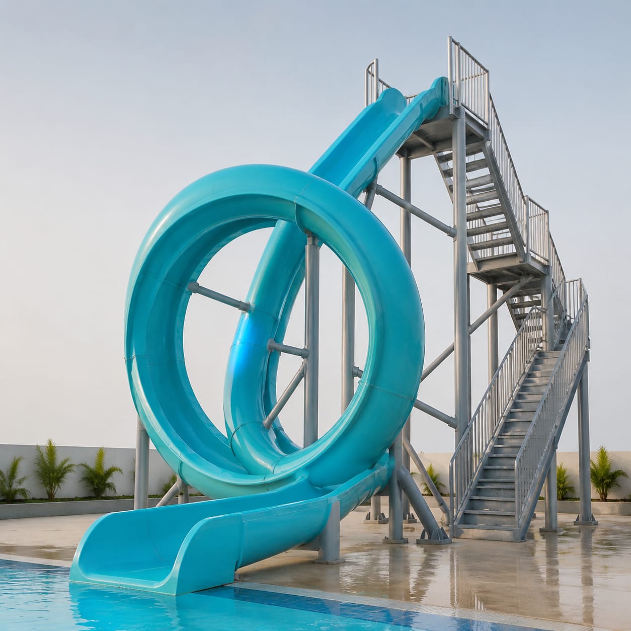 Toboggan aquatique Aqua Loop en FRP