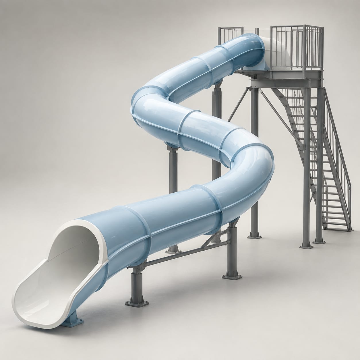 Toboggan aquatique tubulaire fermé en FRP