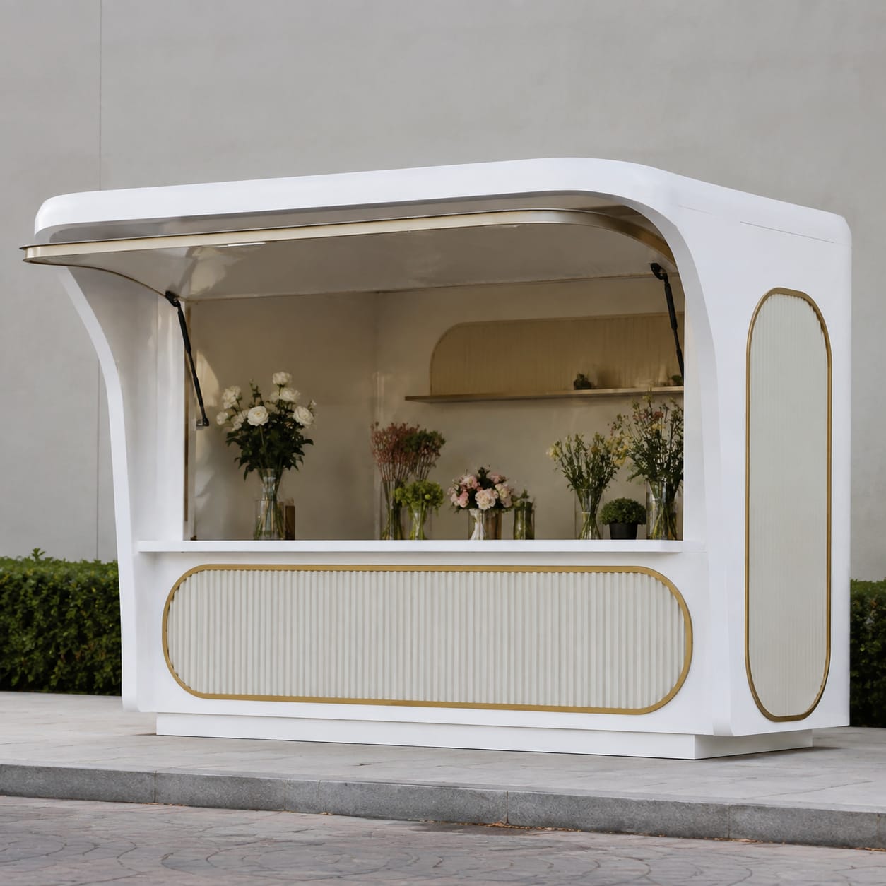 Kiosque de fleuriste en FRP