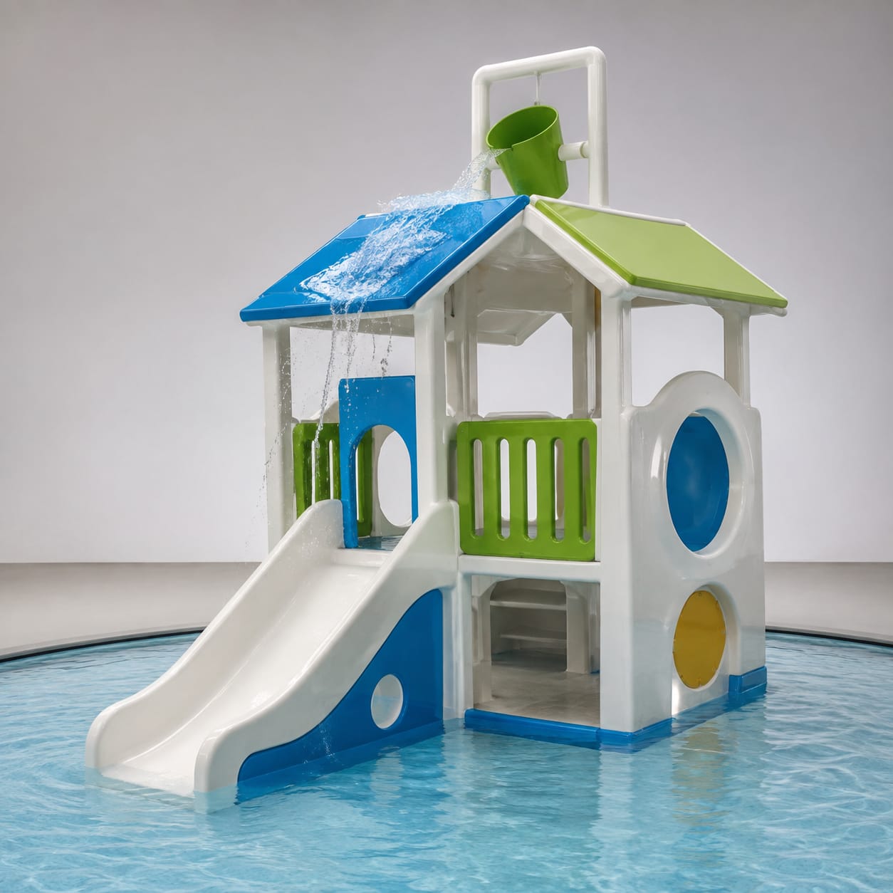 Structure ludique aquatique interactive en FRP