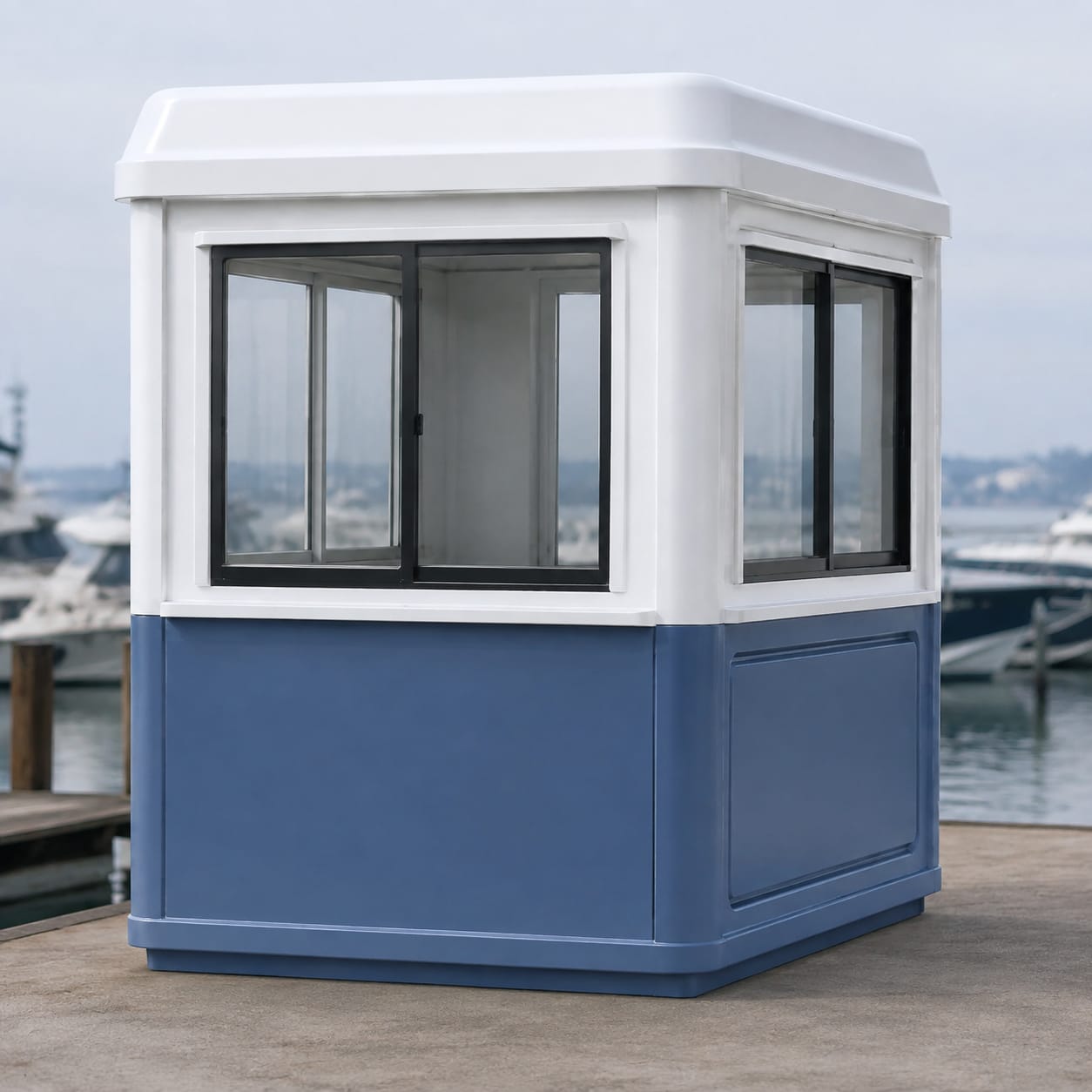 Kiosque de services de marina en FRP