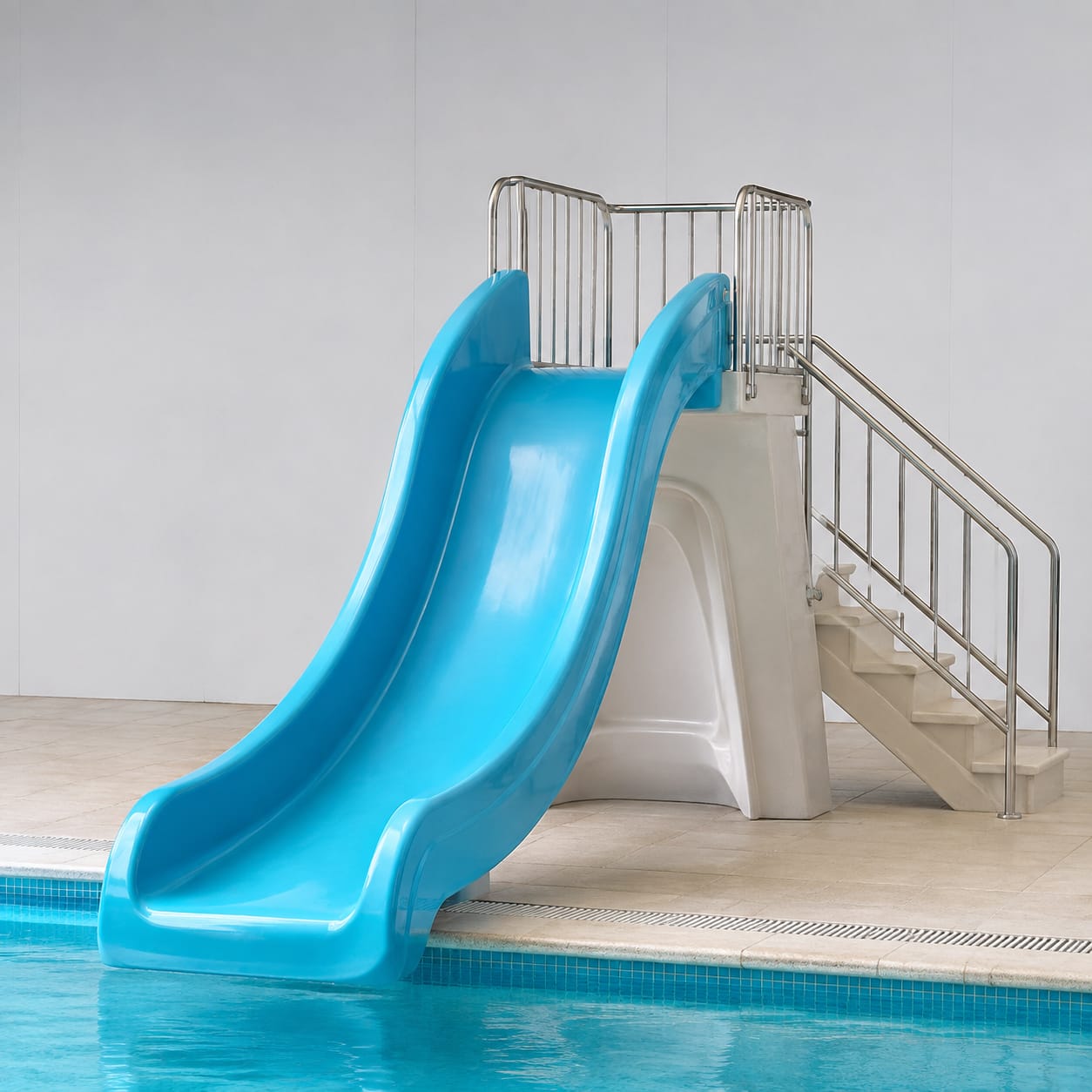 Toboggan familial de bord de piscine en FRP