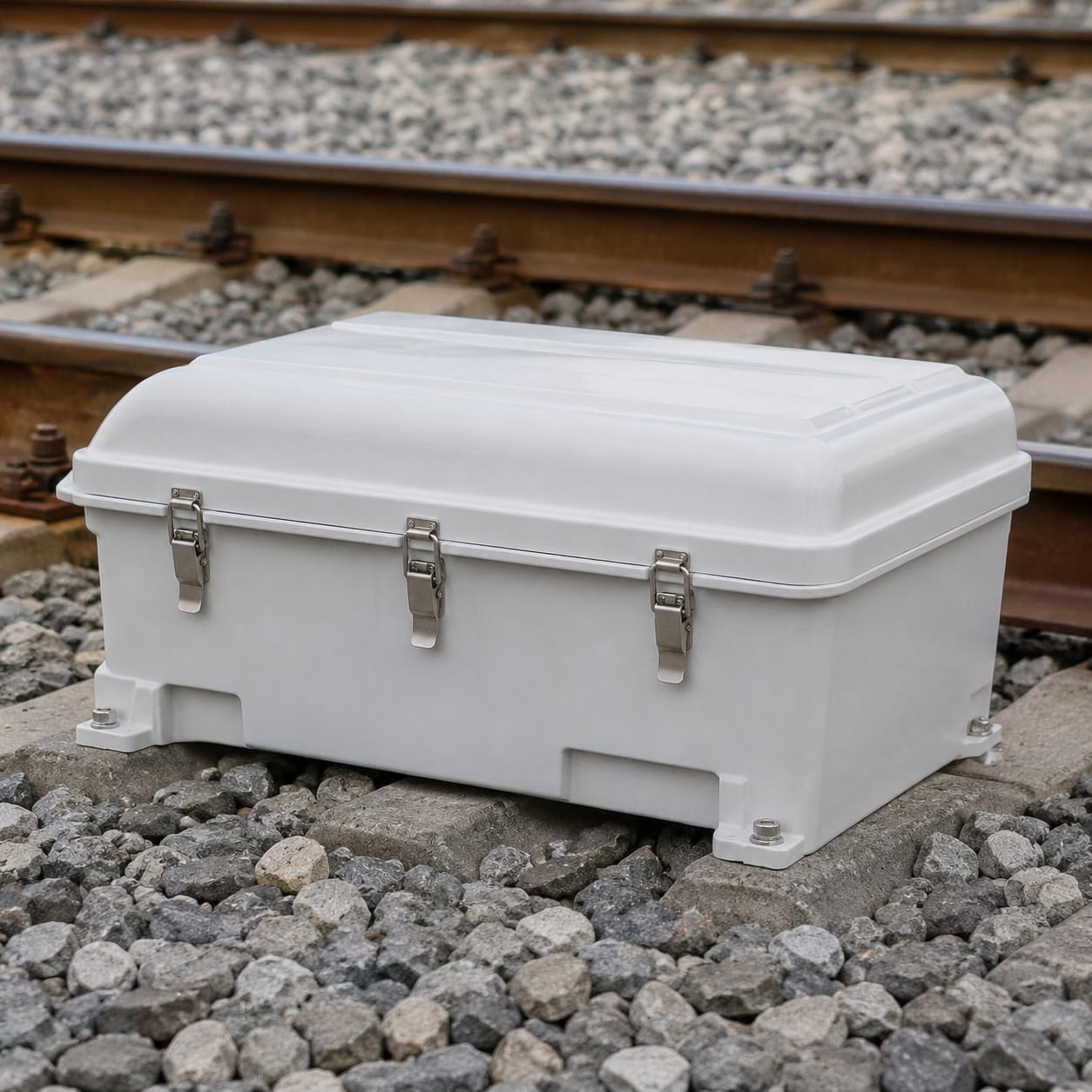 Armoire d’équipements de signalisation ferroviaire en FRP