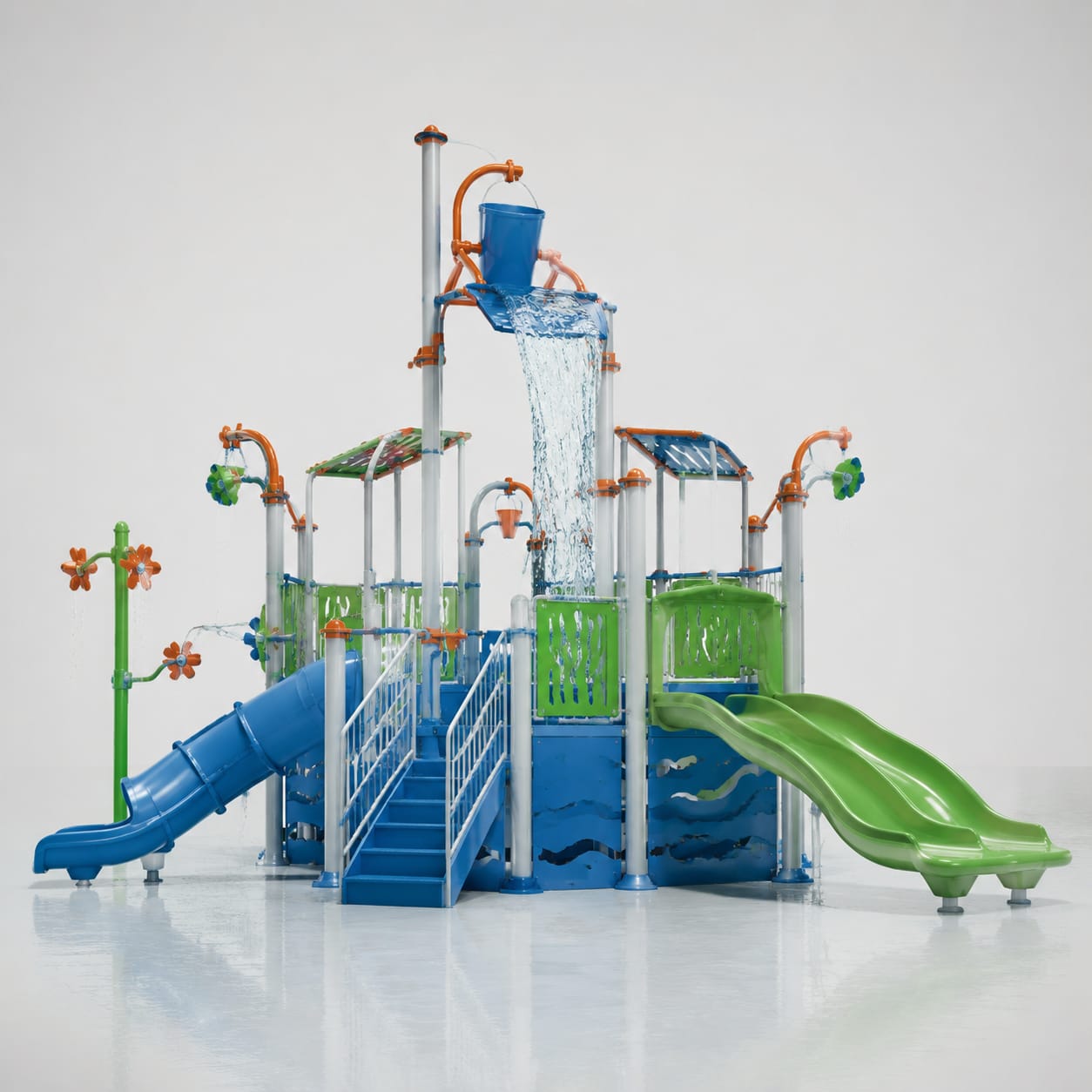 Structure de jeu pour aire de jets d’eau en FRP