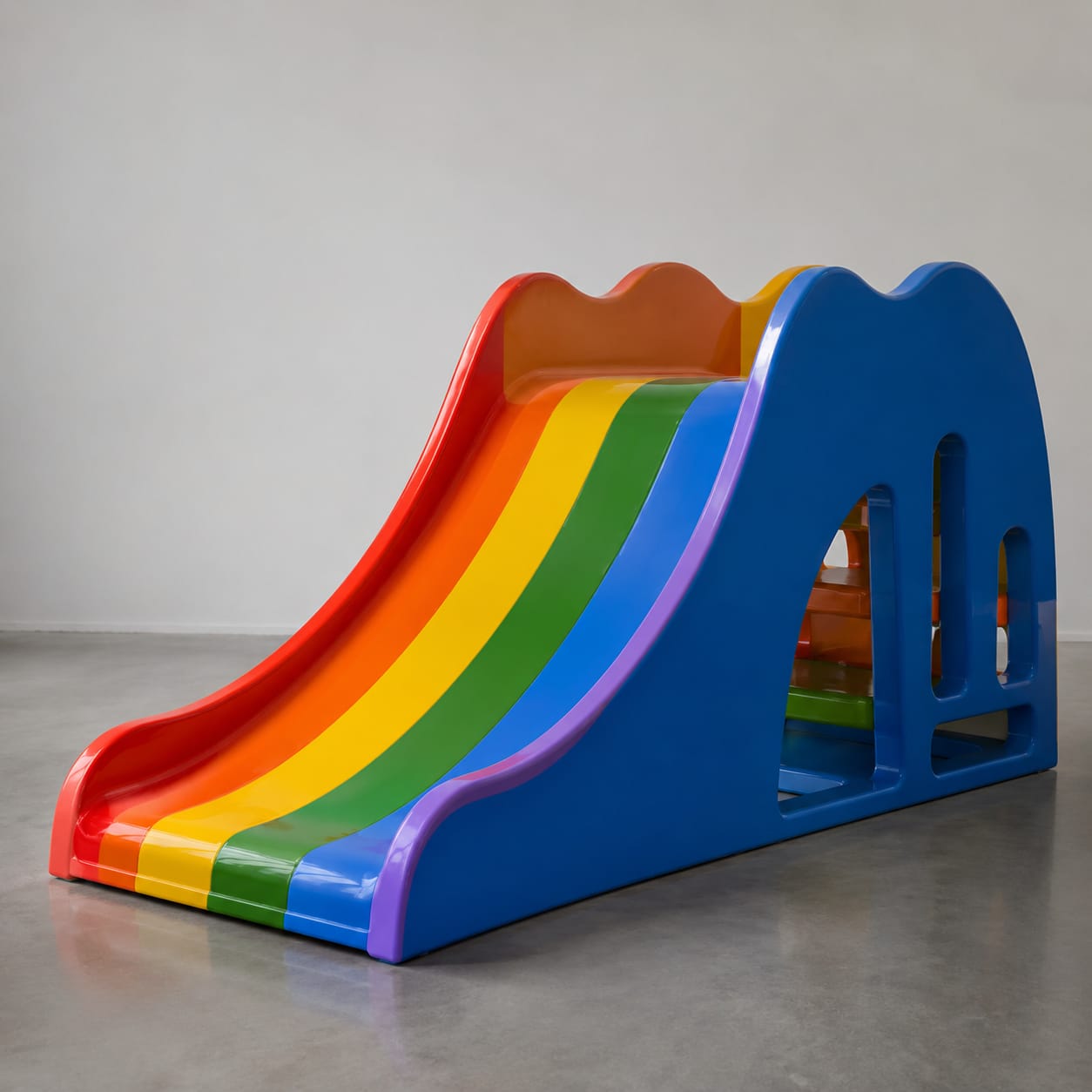 Toboggan arc-en-ciel pour tout-petits en FRP