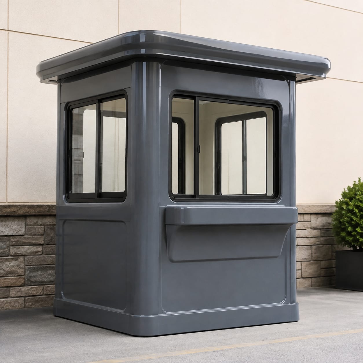 Kiosque de service voiturier en FRP
